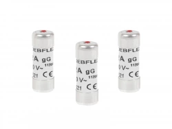Lot de 3 fusibles céramique 10 A, 8.5 x 23 mm