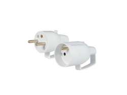 Lot fiches électriques mâle 2 pôles + terre, 16 A, DEBFLEX
