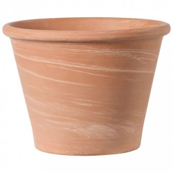 Pot terre cuite DEROMA Duo white Diam.30.9 L.30.9 x l.30.9 x H.23.2 cm terre ros