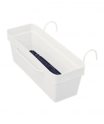 DEROMA kit jardiniere like bianco avec réserve d'eau - 49x28cm - coloris blanc