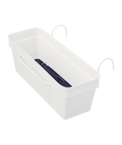 DEROMA kit jardiniere like bianco avec réserve d'eau - 49x28cm - coloris blanc