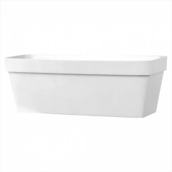 Jardinière plastique DEROMA Like Diam.49 L.49 x l.17 x H.17 cm blanc