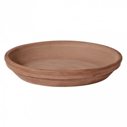 Soucoupe terre cuite DEROMA  grafite Diam.19.3 L.19.3 x l.19.3 x H.2.7 cm terre
