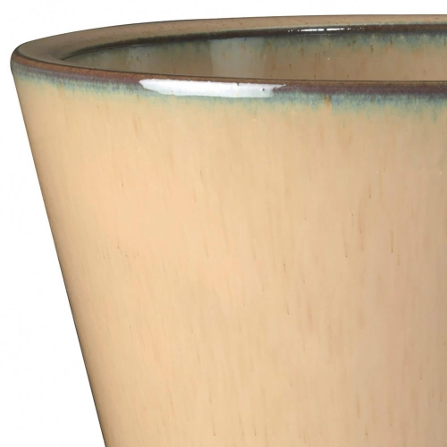 Pot terre cuite émaillée DEROMA Kinfolk Diam.36.5 H.32 cm beige