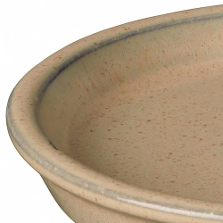Soucoupe céramique émaillée DEROMA Kinfolk Diam.27 H.4 cm beige