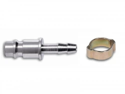 Insert rapide cannelé 6 mm + collier en acier, 16 bars, DEXTER