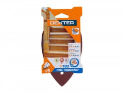 Lot De 5 Patins Abrasifs Dexter, 140 X 98 Mm, Grains 120