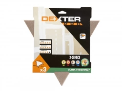 Lot De 3 Triangles Abrasifs Dexter Pro, 285 Mm, Grains 240