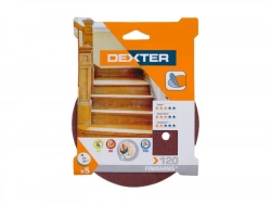 Lot De 5 Disques Abrasifs Dexter, 150 Mm, Grains 120