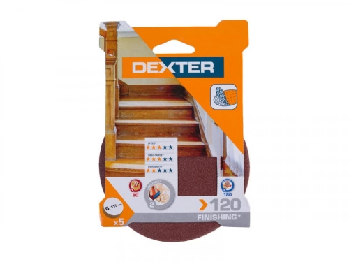 Abrasif Perceuse/Meuleuse Diametre 115 Grain 120 Lot De 5 Dexter
