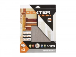 Abrasif main bois 230x280 grain 120 DEXTER pro 3 pcs