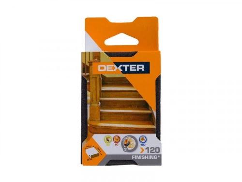 Bloc abrasif bois 100x70 grain 120 DEXTER 1 pc