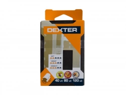 Bloc abrasif bois 100x70 grain assortis DEXTER 1 0pcs