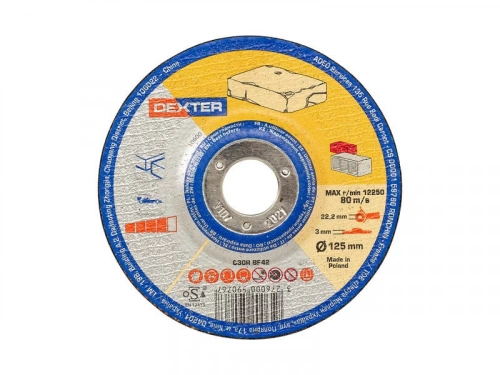 1 Disque De Meuleuse Pour Pierre Dexter, Diam.125 X 3.0 X 22.23 Mm, T42