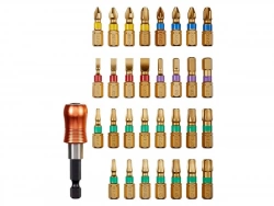 Lot De 31 Embouts De Vissage Torsion Assortis Dexter Pro + Porte-Embout
