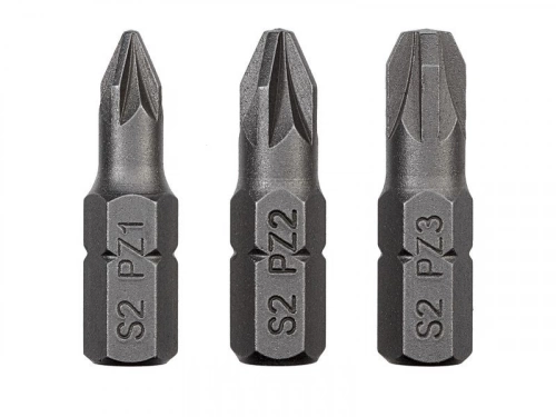 Lot De 3 Embouts De Vissage 25 Mm, Pz1, Pz2, Pz3 Dexter