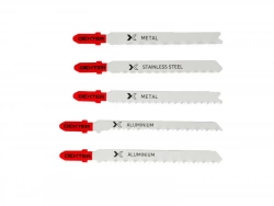 Lot De 5 Lames Pour Métal Dexter Coupe Droite 0.5-15 Mm