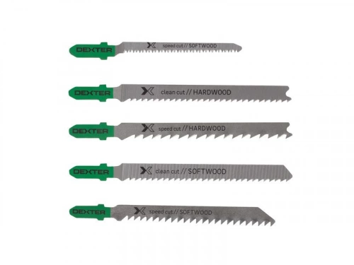 Lot De 5 Lames Pour Bois Dexter Coupe Droite 1.5-50 Mm