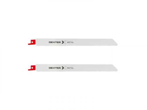 Lot De 2 Lames Métal Coupe Droite 2-8 Mm Dexter Pour Scie Sabre