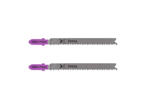 Lot De 2 Lames Pour Plexiglass Et Pvc Dexter Coupe Droite 2-20 Mm