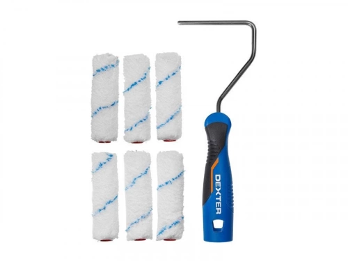 Lot de 6 recharges et sa monture pour vernir, huiler, vitrifier, lasurer et saturer, DEXTER, 110 mm