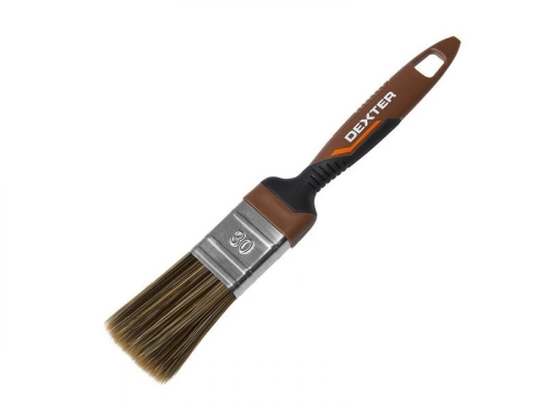 Pinceau plat bois pour huile, vernis, lasure, DEXTER, 30 mm