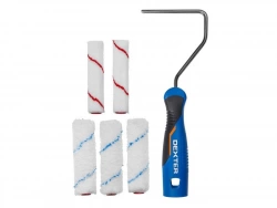 Lot de minirouleaux et recharges plafond ou mur lisse, DEXTER