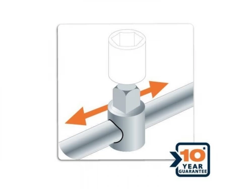 Poignée en t chrome vanadium DEXTER, Diam.41.5 mm