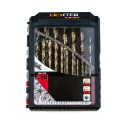 Coffret de 19 forets métal DEXTER PRO, Diam.1 à 10 mm