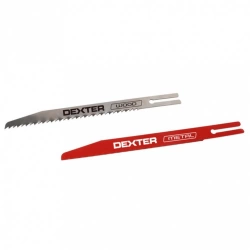 Lot de 2 lames pour scie à métaux coupe multiusage DEXTER