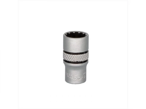 Douille 12 pans 1/4 en chrome vanadium DEXTER PRO, diam. 9 mm