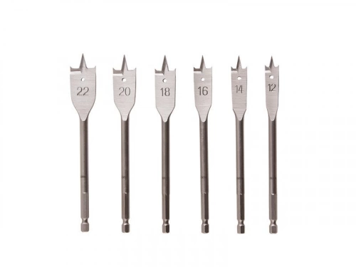Lot de 6 forets à bois, DEXTER, diam. 12 à 22 mm