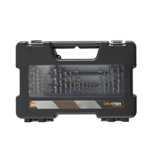 Coffret de 56 forets multimatière, DEXTER PRO