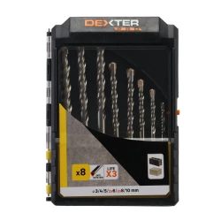 Coffret de 8 forêts beton 3 à 10 mm DEXTER PRO
