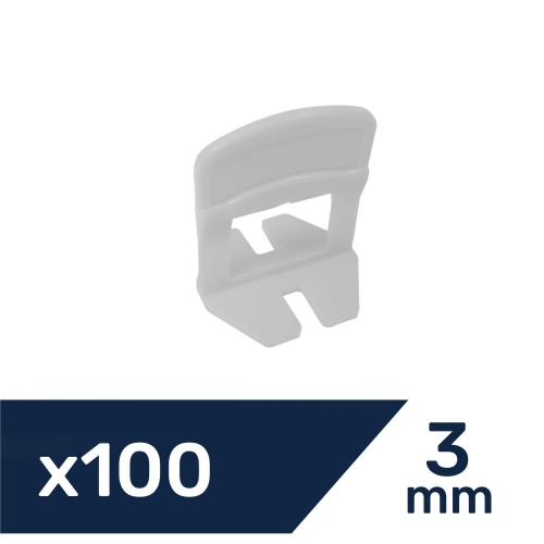 Lot de 100 croisillons à cale autonivelante, DEXTER, Ep.3 mm