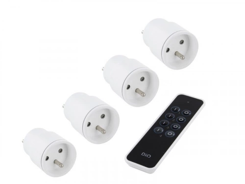 Lot De 3 Prises Télécommandables + 1 Gratuite Intérieures Dio, 2300 W