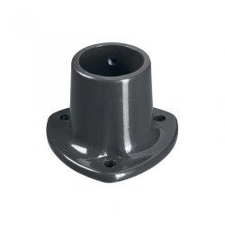 Platine aluminium à visser Univers gris, H.8 x l.11 x P.11 cm