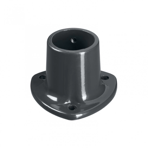 Platine aluminium à visser Univers gris, H.8 x l.11 x P.11 cm