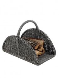 Panier range bûches - modèle JONKA - gris