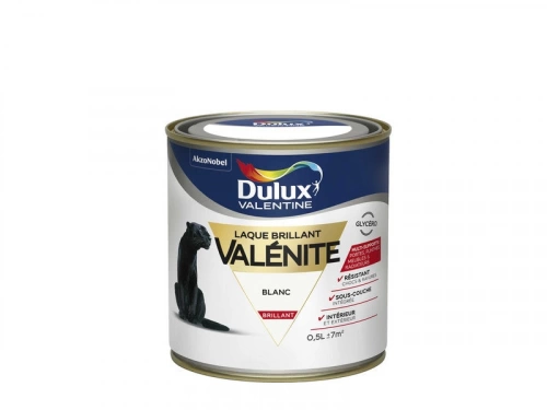 Peinture laque boiserie Valénite DULUX VALENTINE blanc brillant 0.5 l