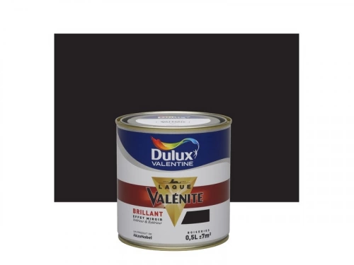 Peinture laque boiserie Valénite DULUX VALENTINE noir brillant 0.5 l