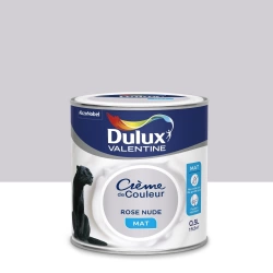 Peinture mur, boiserie Crème de couleur DULUX VALENTINE rose nude mat 0. l