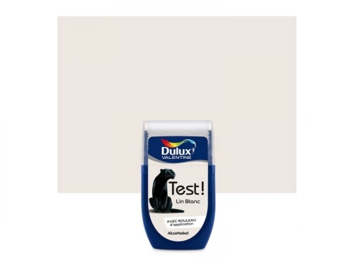 Testeur peinture lin blanc mat Crème de couleur DULUX VALENTINE 30 ml