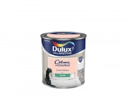 Peinture mur, boiserie crème de couleur DULUX VALENTINE chamallow satiné 0.5L