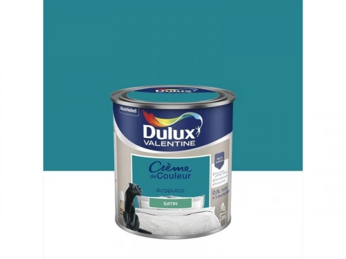 Peinture mur, boiserie crème de couleur DULUX VALENTINE acapulco santiné 0.5L
