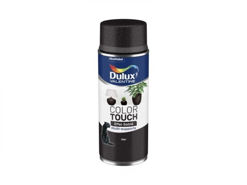 Peinture aérosol Color touch effet sablé DULUX VALENTINE noir mat 400 ml
