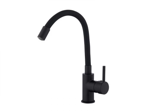 Mitigeur lavabo noir mat, EDOUARD ROUSSEAU Ilo memoire de forme L