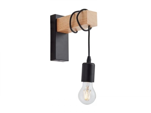 Applique 1x E27 max 40W, industriel métal noir EGLO Townshend