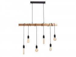 Suspension, industriel métal hètre EGLO Townshend L.100 cm, 6 lumière(s)