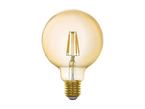 Ampoule connectée led ambré Globe 95mm E27 500Lm = 45W variation de blancs, EGLO